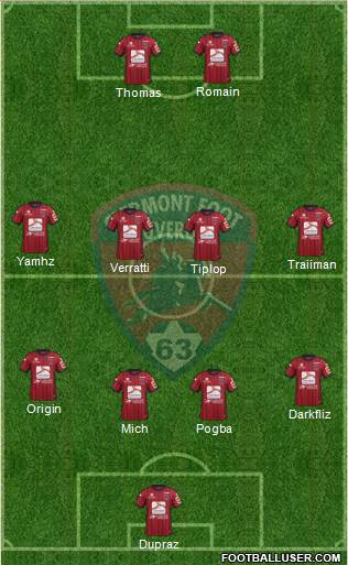 Clermont Foot Auvergne 63 Formation 2016