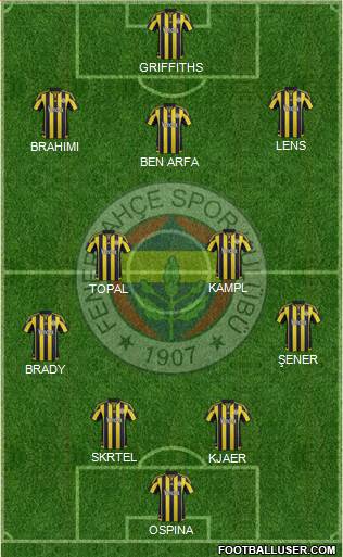 Fenerbahçe SK Formation 2016