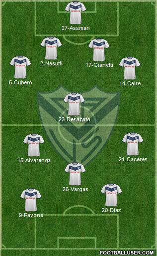 Vélez Sarsfield Formation 2016