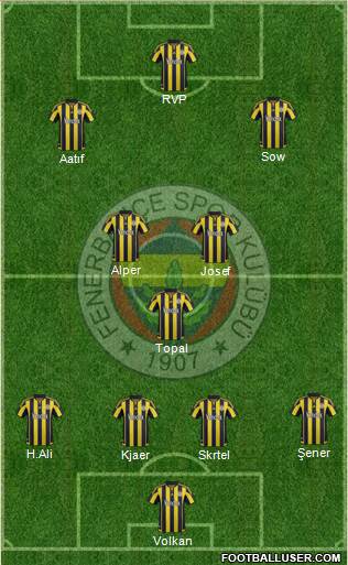 Fenerbahçe SK Formation 2016