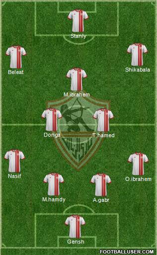 Zamalek Sporting Club Formation 2016