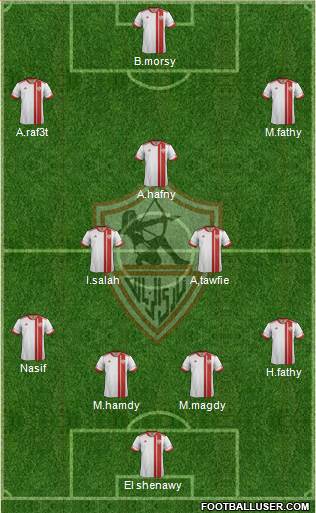 Zamalek Sporting Club Formation 2016