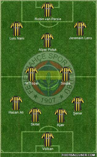 Fenerbahçe SK Formation 2016