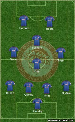 Olympiakos SF Piraeus Formation 2016