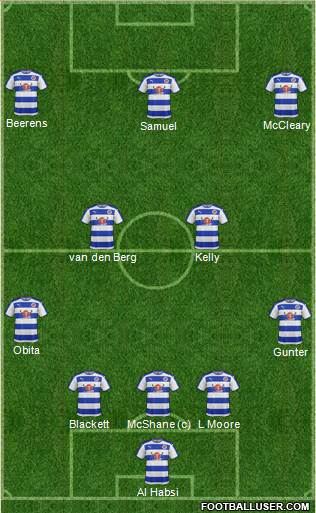 Reading 3-4-3 football formation