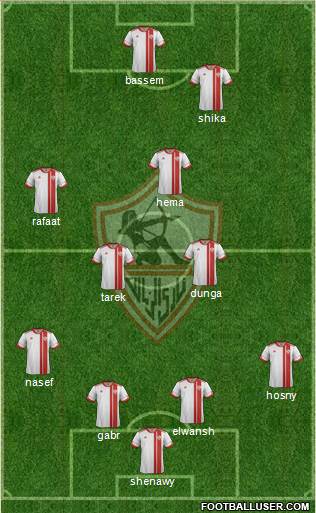 Zamalek Sporting Club Formation 2016