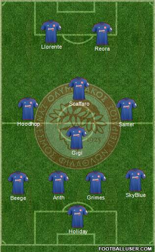 Olympiakos SF Piraeus Formation 2016