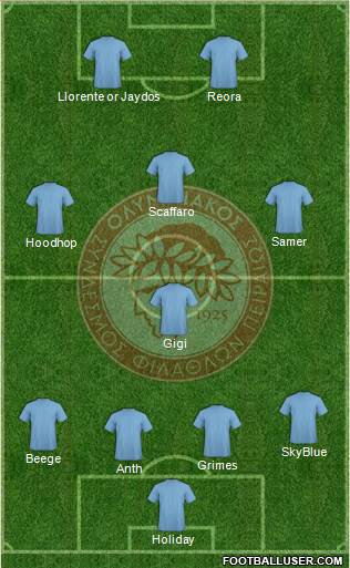 Olympiakos SF Piraeus Formation 2016