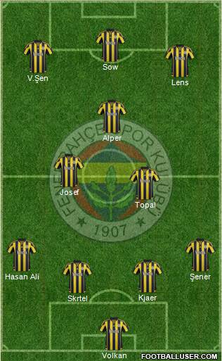 Fenerbahçe SK Formation 2016