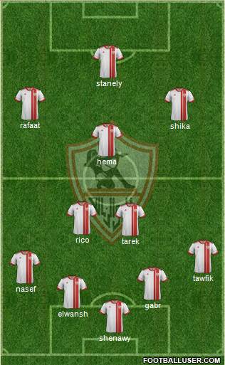 Zamalek Sporting Club Formation 2016