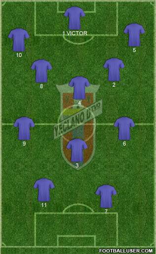 Yeclano Deportivo Formation 2016