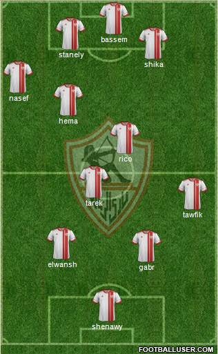 Zamalek Sporting Club Formation 2016