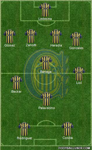 Rosario Central 4-3-2-1 football formation