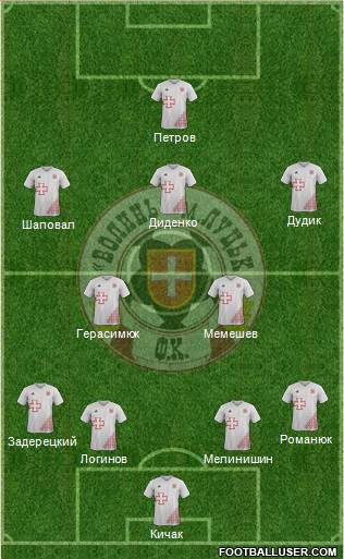 SC Volyn Lutsk football formation