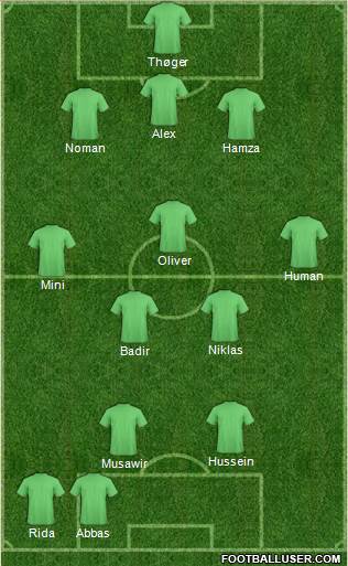 Dream Team 3-5-2 football formation