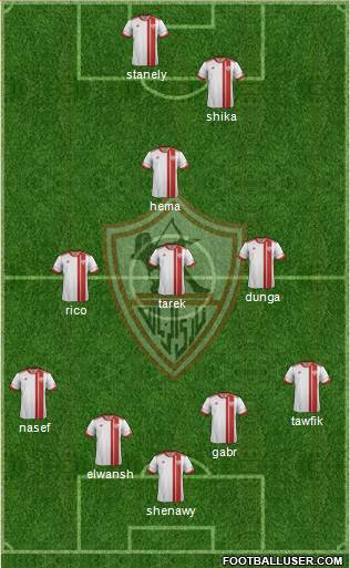 Zamalek Sporting Club Formation 2016