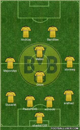 Borussia Dortmund Formation 2016