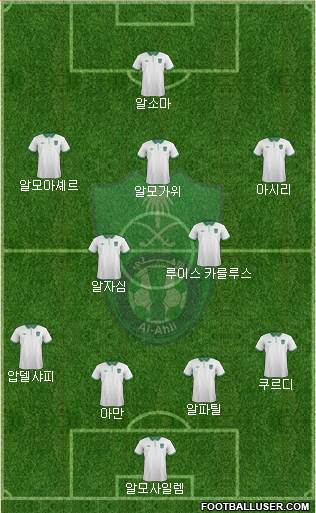 Al-Ahli (KSA) 5-3-2 football formation