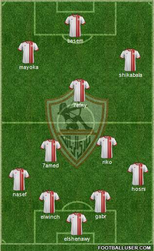 Zamalek Sporting Club Formation 2016