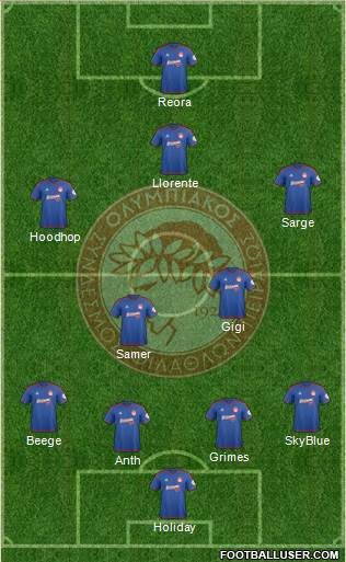 Olympiakos SF Piraeus Formation 2016