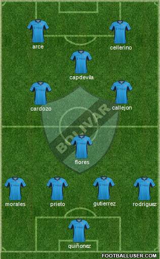 C Bolívar 4-2-3-1 football formation