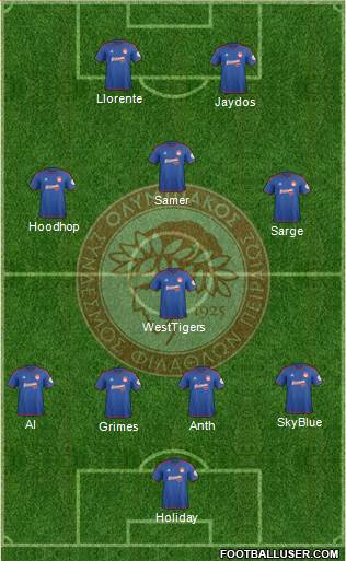 Olympiakos SF Piraeus Formation 2016