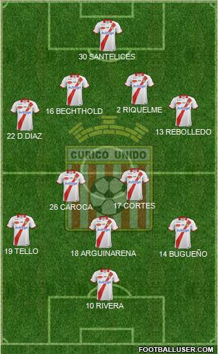 CD Provincial Curicó Unido Formation 2016