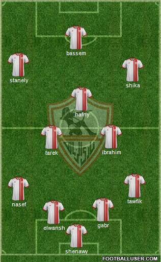 Zamalek Sporting Club Formation 2016
