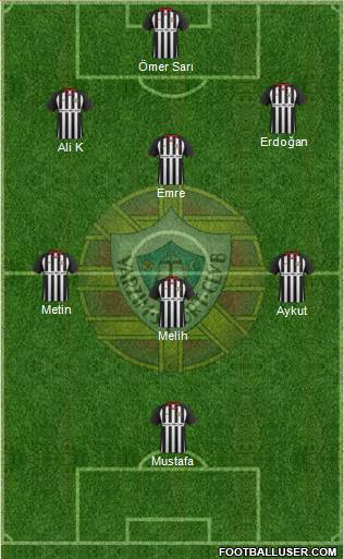 Varzim Sport Clube 3-5-2 football formation