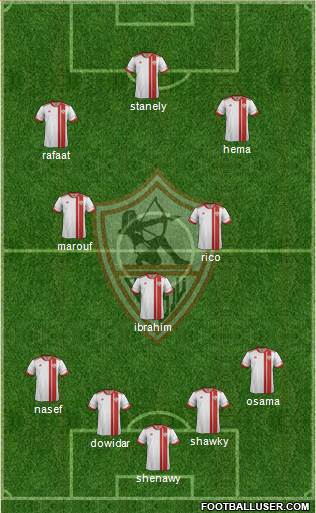 Zamalek Sporting Club Formation 2016