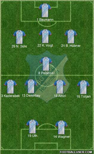 TSG 1899 Hoffenheim Formation 2016