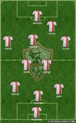 Zamalek Sporting Club Formation 2016