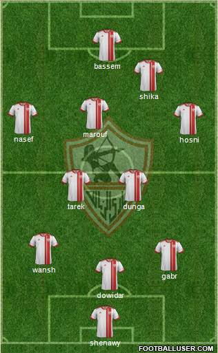 Zamalek Sporting Club 4-2-2-2 football formation