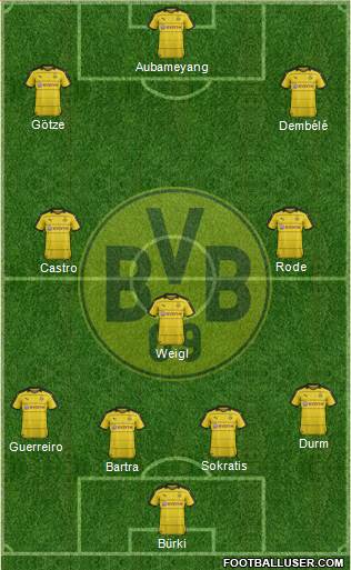 Borussia Dortmund Formation 2016
