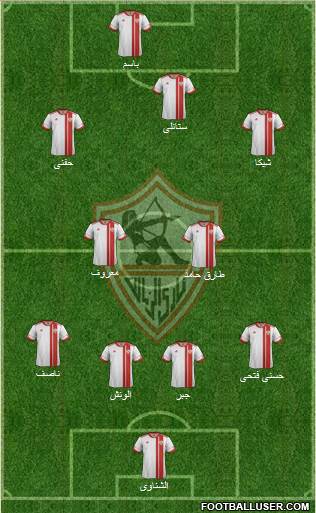 Zamalek Sporting Club Formation 2016