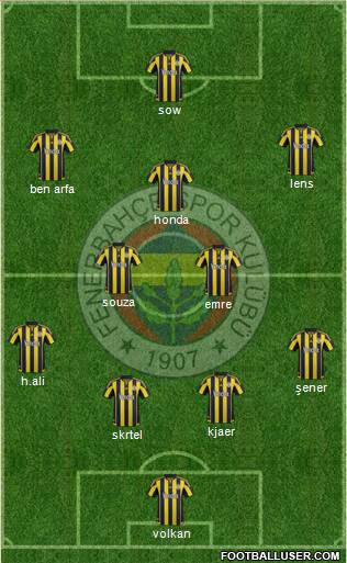Fenerbahçe SK Formation 2016