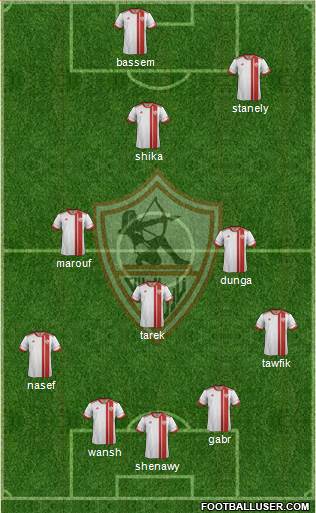 Zamalek Sporting Club Formation 2016