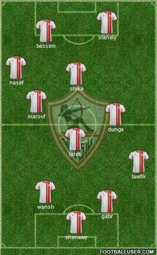 Zamalek Sporting Club Formation 2016