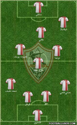 Zamalek Sporting Club Formation 2016
