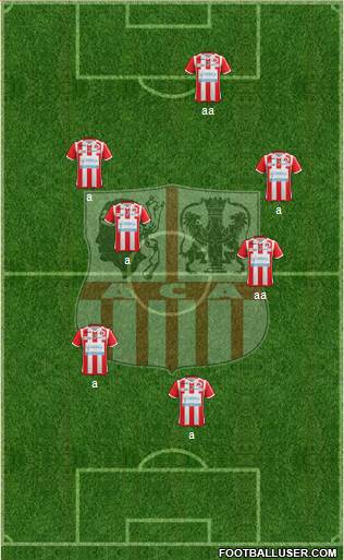 Athletic Club Ajaccien Football 4-4-2 football formation