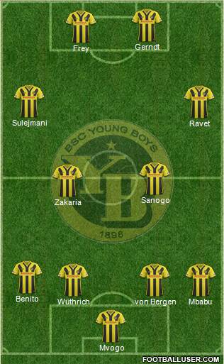 BSC Young Boys Formation 2016