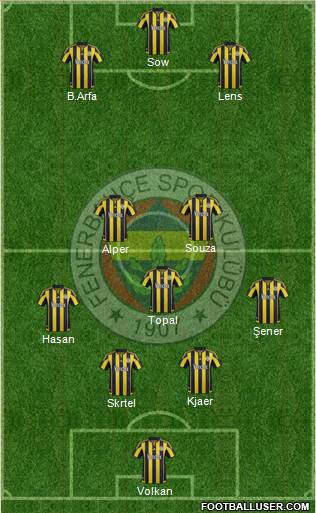 Fenerbahçe SK Formation 2016