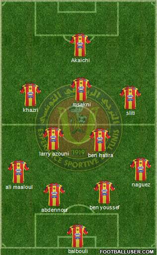 Espérance Sportive de Tunis 4-1-2-3 football formation