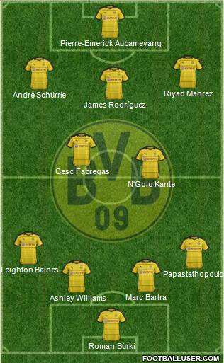 Borussia Dortmund 4-2-3-1 football formation