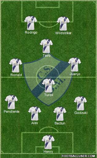 Deportivo Merlo 4-1-4-1 football formation