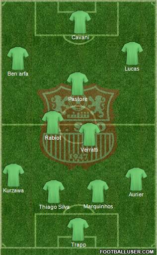 Amel Saad Olympic Chlef 4-2-3-1 football formation