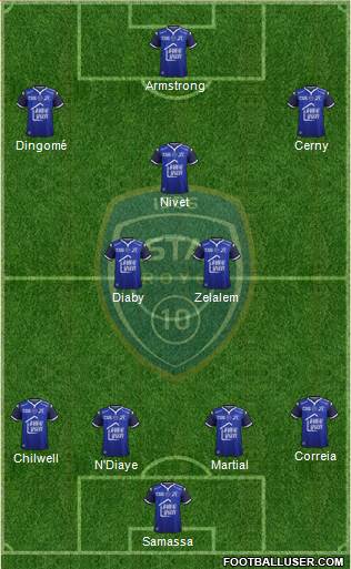Esperance Sportive Troyes Aube Champagne 4-3-3 football formation