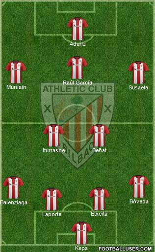 Athletic Club 4-2-3-1 football formation