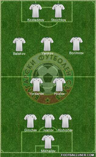 Bulgaria 4-1-4-1 football formation