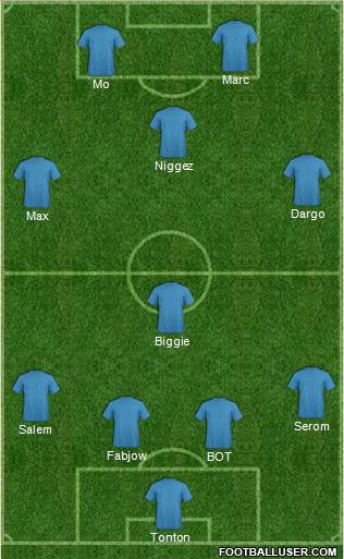 Dream Team 4-4-2 football formation